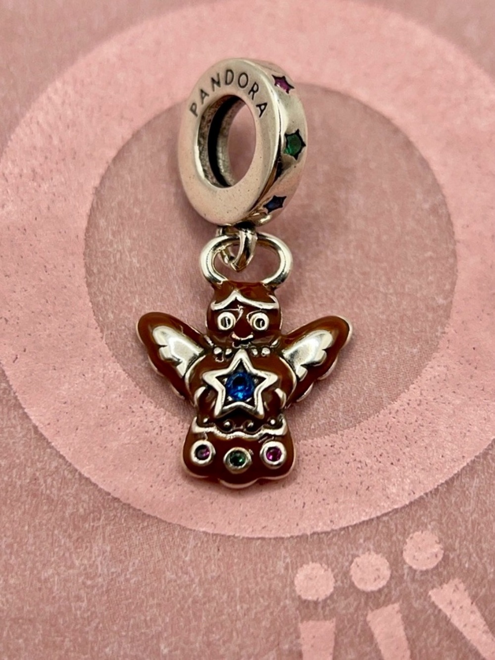 Pandora Gingerbread Angel My Sweetheart Silver Dangle Charm